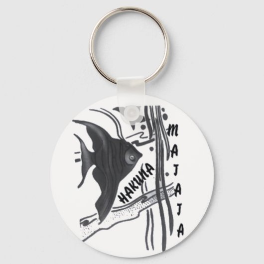 Porte-clés Hakuna Matata Fish Art Imprimer (Recto)