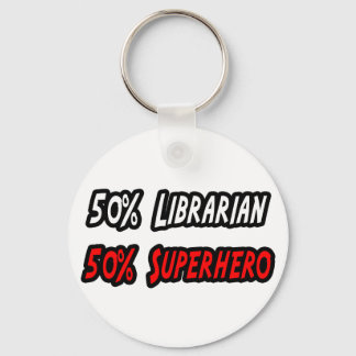 Porte-clés Half Librarian Half Superhero
