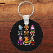 Porte-clés Hallothanksmas Squad Funny Halloween Thanksgiving  (Recto)