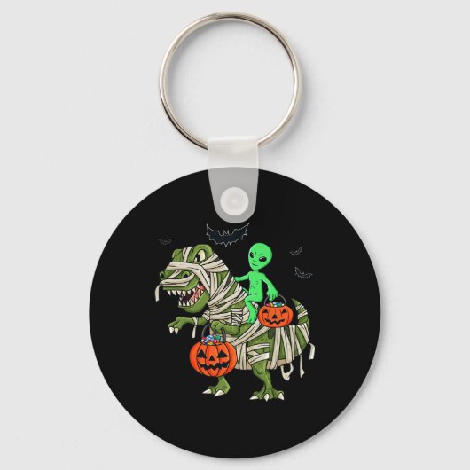 Porte-clés Halloween Alien équitation T Rex Fun Boys Girls Ki (Recto)