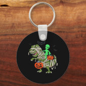 Porte-clés Halloween Alien équitation T Rex Fun Boys Girls Ki (Verso)