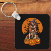 Porte-clés Halloween allemande de chien de boxe (Recto)