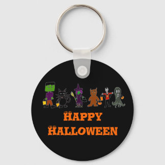 Porte-clés Halloween amis, Happy Halloween