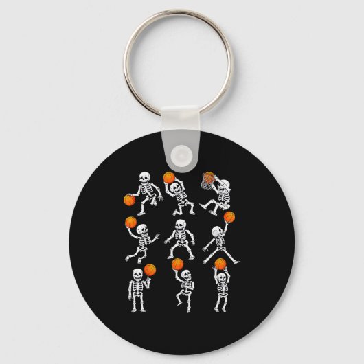 Porte-clés Halloween Basketball Skeletons Dunking Dribble Boy (Recto)