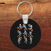 Porte-clés Halloween Basketball Skeletons Dunking Dribble Boy (Recto)