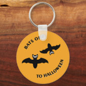 Porte-clés Halloween Bats Orange (Recto)