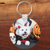 Porte-clés Halloween - Bichon Frise - Andi (Recto)