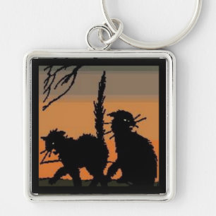 Porte-clés Halloween Black Cats -