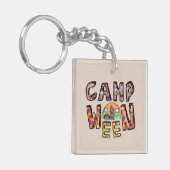 Porte-clés Halloween Camping | Jeu de mots (Devant gauche)