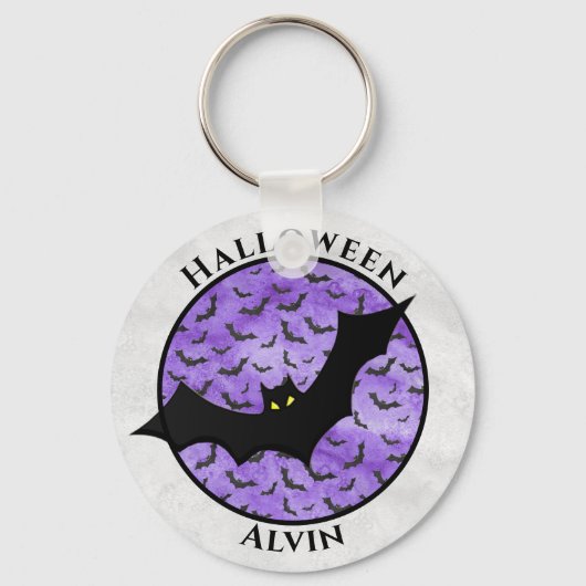 Porte-clés Halloween chauve chauve-souris Motif aléatoire vio (Recto)