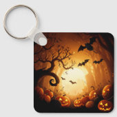 Porte-clés Halloween/chauve-souris/Citrouille/automne (Recto)