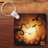 Porte-clés Halloween/chauve-souris/Citrouille/automne (Recto)