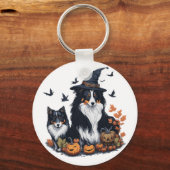 Porte-clés Halloween Chien mignon (Verso)