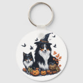 Porte-clés Halloween Chien mignon (Verso)