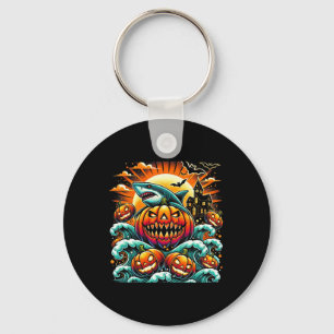 Porte-clés Halloween citrouille du requin