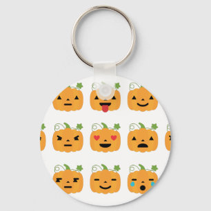 Porte-clés halloween citrouille emojis