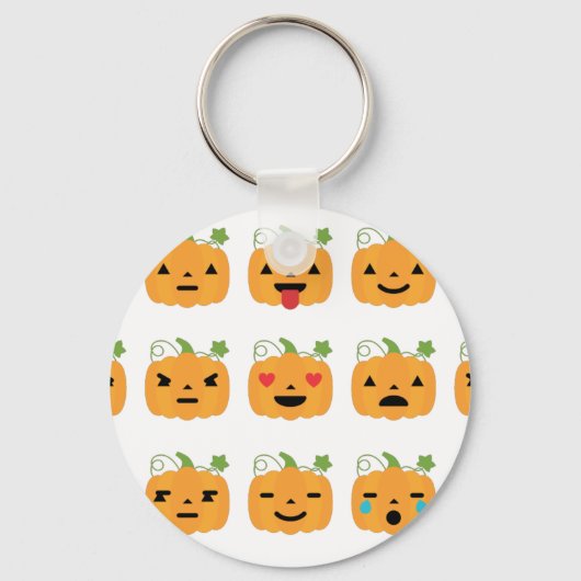 Porte-clés halloween citrouille emojis (Recto)