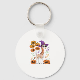 Porte-clés Halloween Citrouille Girafe Mignon Zoo Animal Esse