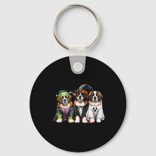 Porte-clés Halloween Costume Fantôme sorcière Chien Saint Ber