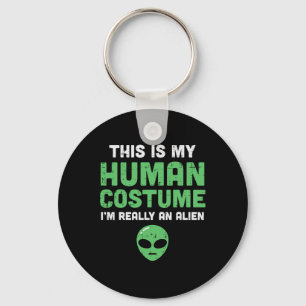 Porte-clés Halloween Costume Humain Im Alien Drôle Hommes Fem
