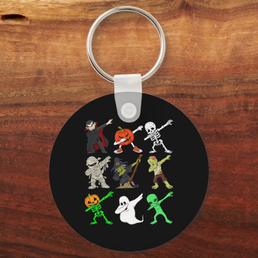 Porte-clés Halloween Dabbing Vampire Sorcière Et Monsters Gar (Verso)