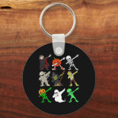 Porte-clés Halloween Dabbing Vampire Sorcière Et Monsters Gar (Recto)