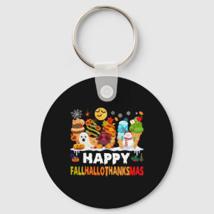 Porte-clés Halloween d'automne Thanksgiving Noël Happy Hallot