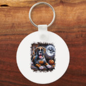Porte-clés Halloween de chien de boxe (Recto)
