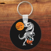 Porte-clés Halloween Dinosaur T Rex Skeleton Scary Garçons En (Recto)