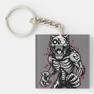 Porte-clés Halloween effrayant Zombie Werewolf