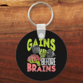 Porte-clés Halloween Exercice Zombie Gains de poids avant (Recto)