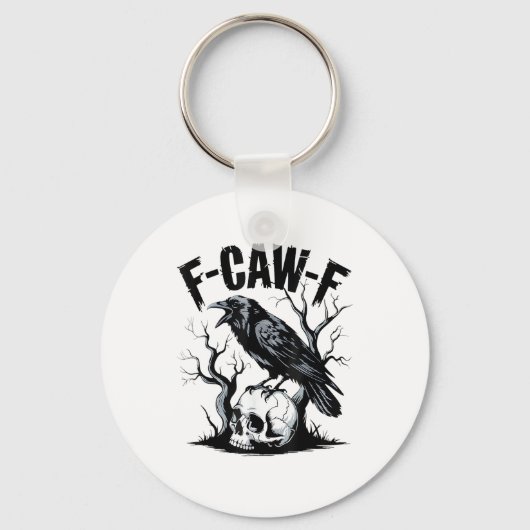 Porte-clés Halloween F-Caw-F Bird Crow Women Men Retro Classi (Recto)
