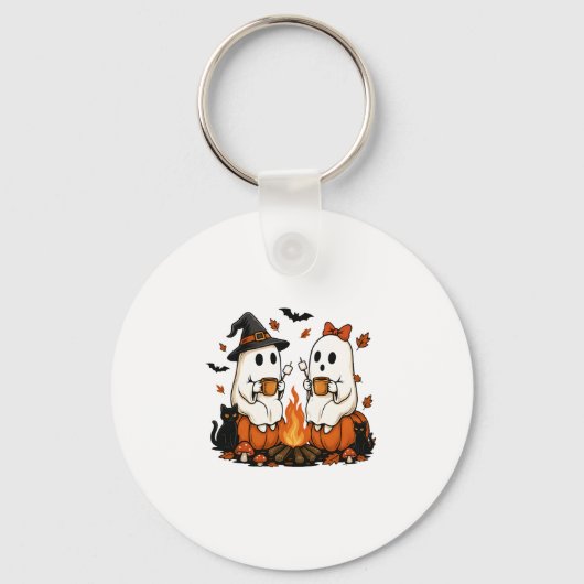 Porte-clés Halloween Feu de Fantôme (Recto)