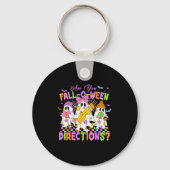 Porte-clés Halloween Floral Ghost Teacher Are You Falloween D (Recto)