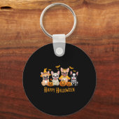 Porte-clés Halloween French Bulldog Dogs Pumpkin Funny  (Recto)