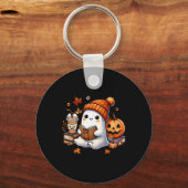 Porte-clés Halloween Ghost Lecture Livre Lote Ghost Cof (Recto)