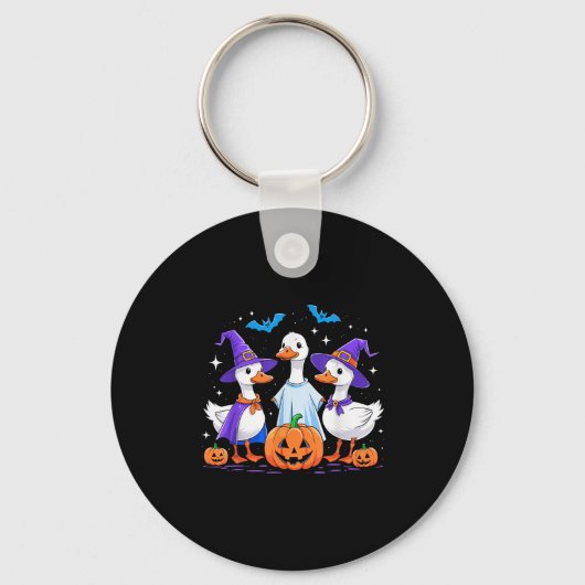 Porte-clés Halloween Goose Ghost Pumpkin Witch Costume Soky F (Recto)