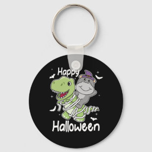 Porte-clés Halloween Halloween heureux T-rex costume maman