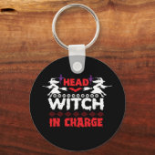 Porte-clés Halloween Head Witch En Charge Anniversaire (Recto)