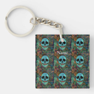 Porte-clés Halloween Hippie Skull Thunder_cove