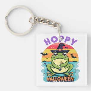 Porte-clés Halloween Hoppy, adorable grenouille caricaturale