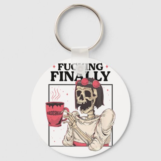 Porte-clés Halloween Ing Finalement Bridesmaid Skeleton Bache (Recto)