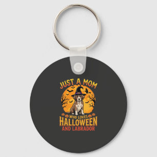 Porte-clés Halloween Labrador Maman Sorcière Chien Design_1