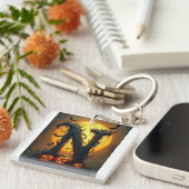 Porte-clés Halloween Letter N Single Tear (Devant Droit)