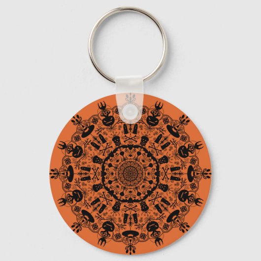 Porte-clés Halloween Mandala (Recto)