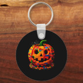 Porte-clés Halloween Master Builder Pumpkin Kids Building Blo (Recto)