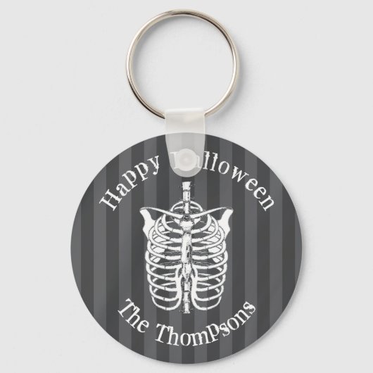 Porte-clés Halloween moderne squelette Éffrayant X-Ray (Recto)