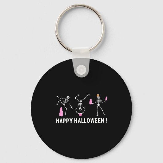 Porte-clés Halloween Montessori Teacher Skeleton Dancing Educ (Recto)