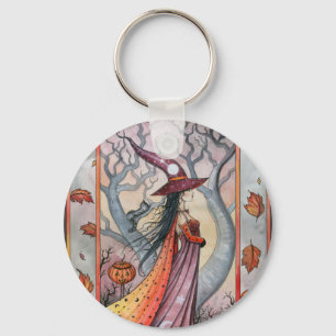 Porte-clés Halloween Mystic Witch par Molly Harrison