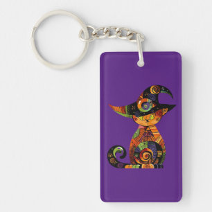Porte-clés Halloween/mystique/chat/automne